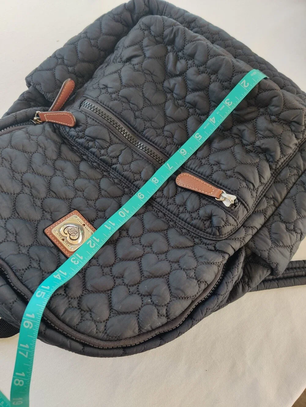 Brighton Quilted Black Backpack